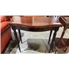 Image 1 : VINTAGE MAHOGANY FOLDING TEA/GAME TABLE: TABLE TOP ROTATES AND UNFOLDS