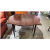 Image 3 : VINTAGE MAHOGANY FOLDING TEA/GAME TABLE: TABLE TOP ROTATES AND UNFOLDS