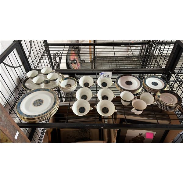 SHELF OF ROYAL DOULTON "CARLYLE" FINE BONE CHINA DISHWARE