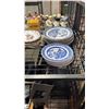 Image 4 : WEDGWOOD DEMITASSE CUPS, ART GLASS LAMP SHADE & ASSORTED VINTAGE DISHWARE