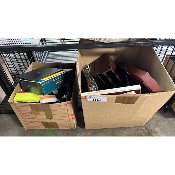 (2) BOXES OF PLACE MATS, WOOD WALL ART, TRIVIAL PURSUIT GAME, ELECTRIC TEA LIGHTS & MORE