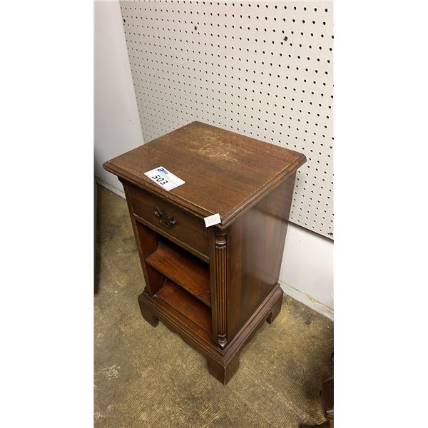 1 DRAWER 2-SHELF MAHOGANY SIDE TABLE