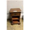 Image 3 : 1 DRAWER 2-SHELF MAHOGANY SIDE TABLE