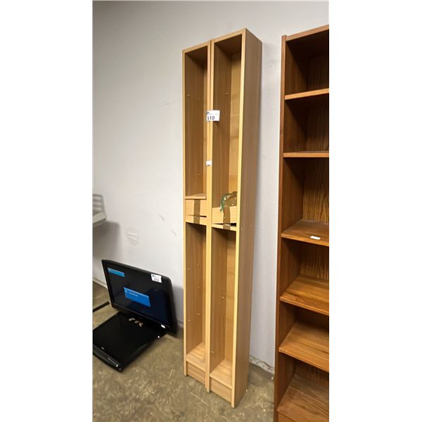 (2) WOOD CD STORAGE TOWERS