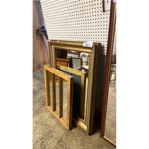 (3) ASSORTED FRAMED WALL MIRRORS