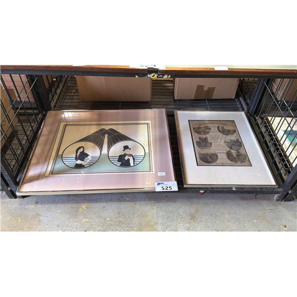(2) FRAMED PRINTS