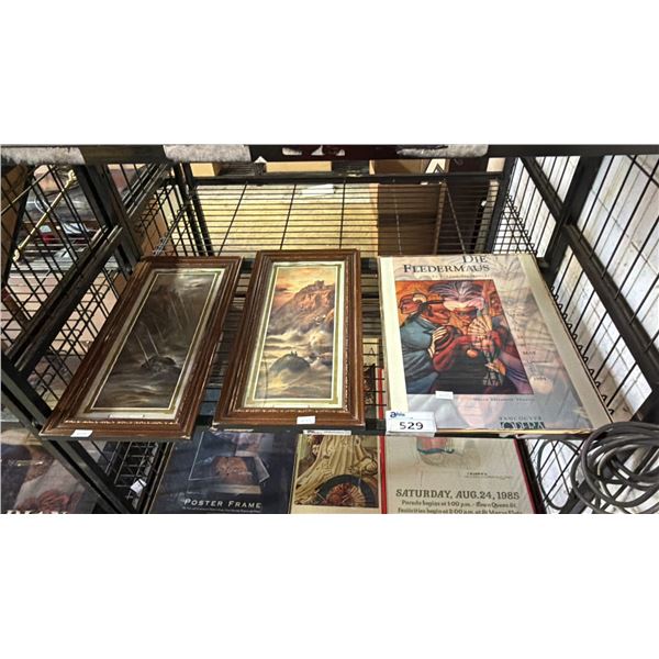 (3) ASSORTED FRAMED PRINTS
