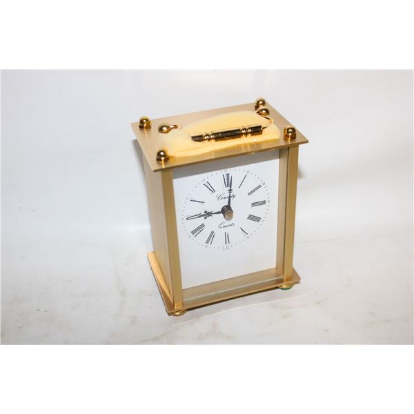 VINTAGE QUARTZ CARRIAGE CLOCK WEST GERMANY