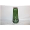 Image 1 : NEW GOLD RIM GREEN GLASS VASE