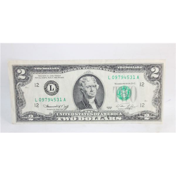 1986 UNCIRC CANADIAN $2 BILL