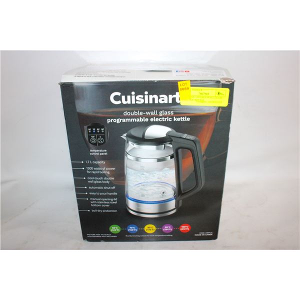 CUISINART DOUBLE-WALL GLASS ELECTRIC KETTLE
