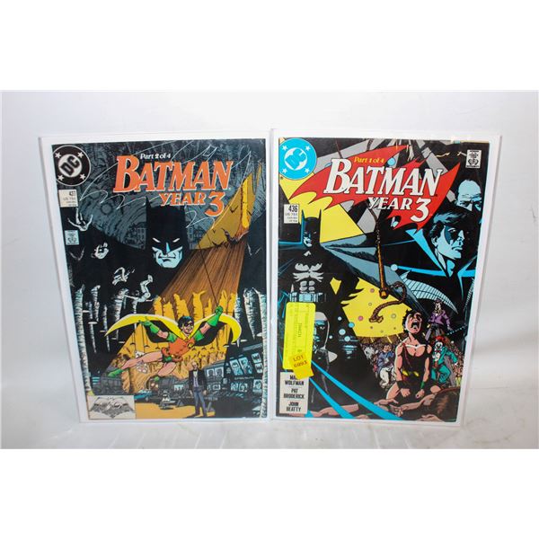 KEY DC BATMAN COMICS - YEAR 3 #436, #437