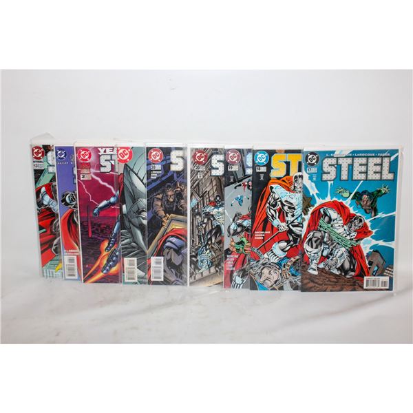 LOT OF 10 DC STEEL COMICS