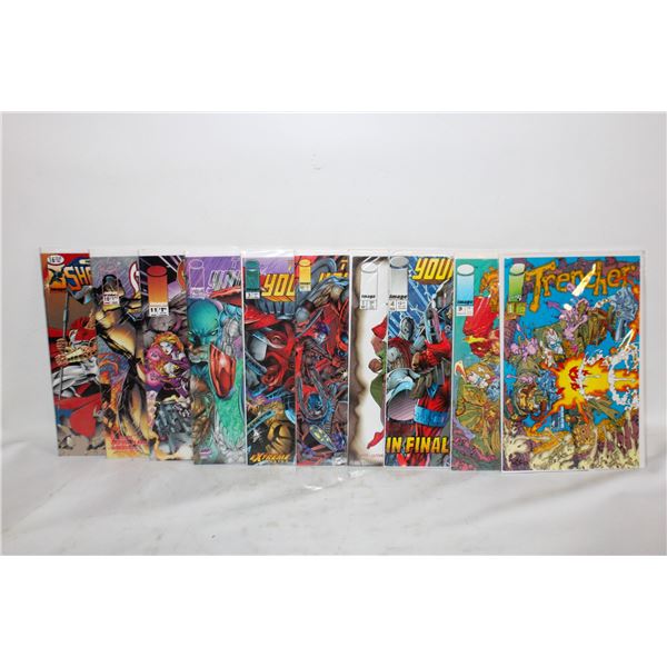LOT OF 10 VINTAGE IMAGE COMIC BOOKS