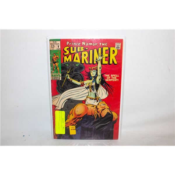MARVEL SUB MARINER #9 KEY COMIC SILVER AGE