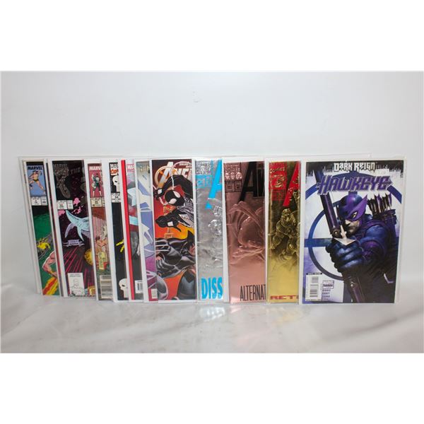 LOT OF 13 VINTAGE ASSORTED MQRVEL COMICS