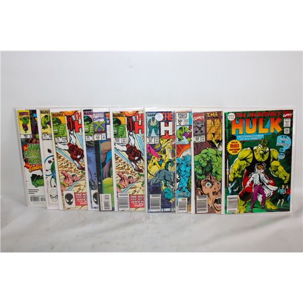 12 VINTAGE MARVEL INCREDIBLE HULK COMICS