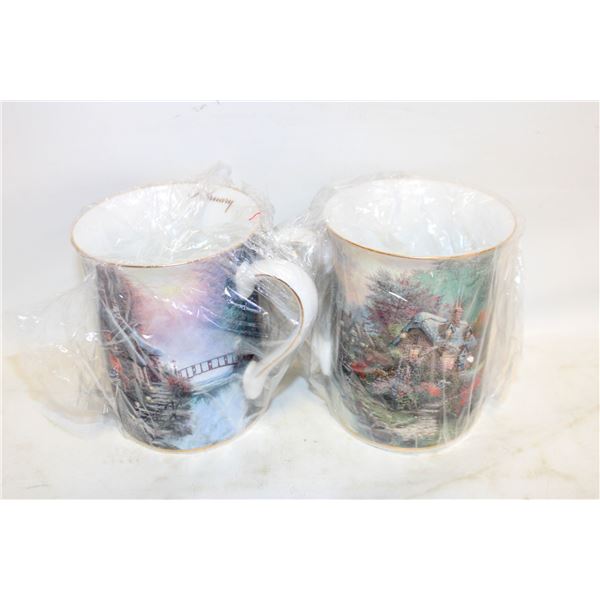2 NEW BRADFORD EXCHANGE COFFEE CUPS