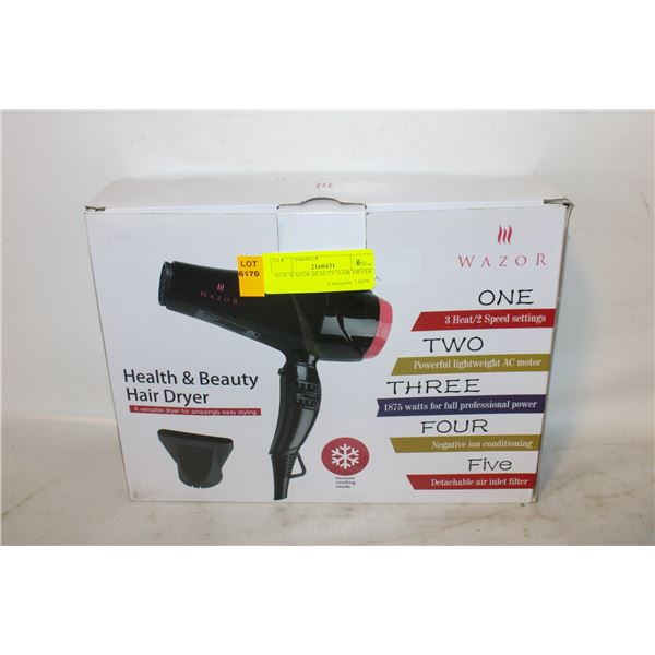 NEW WAZOR BEAUTY HAIR DRYER