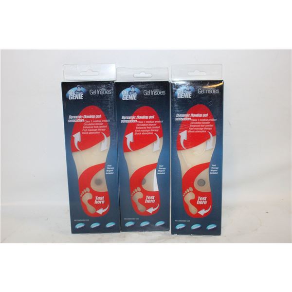 3 NEW GEL INSOLES