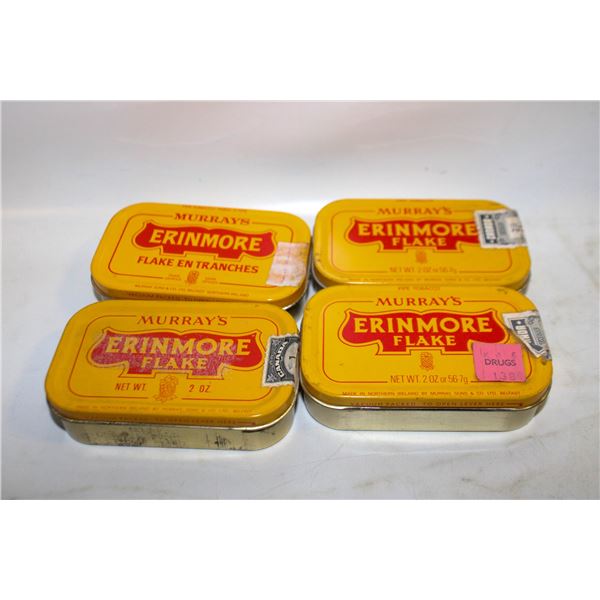 LOT OF 4 VINTAGE MURRAY FLAKE TINS