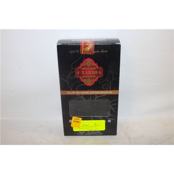 VARIO 100% HUMAN HAIR CLIP IN 16" EXTENSIONS NEW