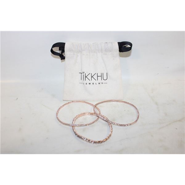 3 ROSE GOLD TIKKHU JEWERLY BRACELETS