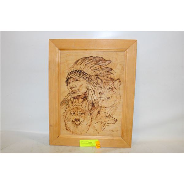 HAND-BURNED WOOD PYROGRAPHY ARTWORK