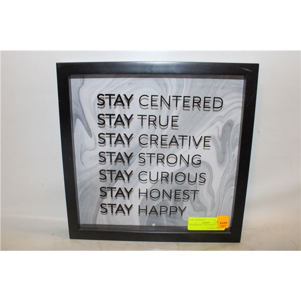 FRAMED WALL ART 12X12"