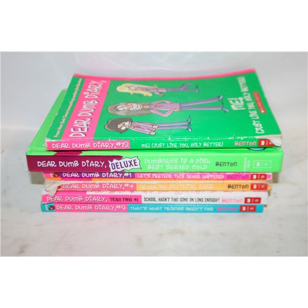 LOT OF 6 DEAR DUMB DIARY BOOKS