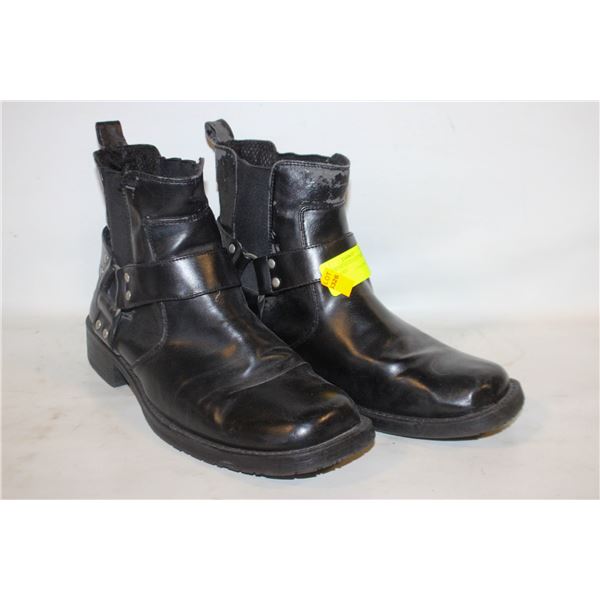MEN'S MEDIUM HEIGHT BIKER BOOT SIZE 8 - WORN