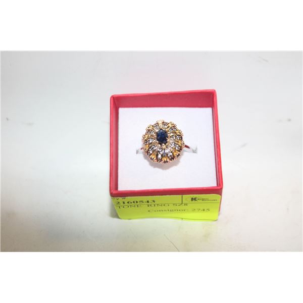 ESTAT GOLD TONE  RING SZ8