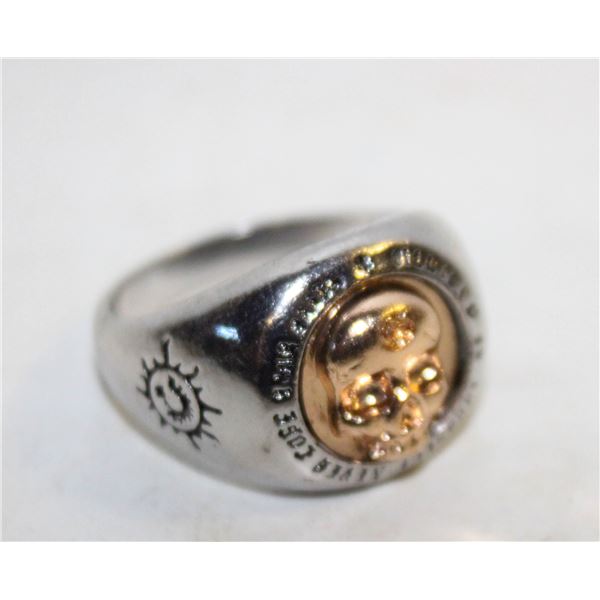 HARLEY DAVIDSON STYLE BIKER RING SZ11