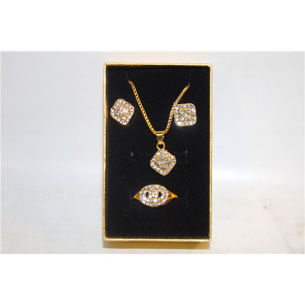 NEW NECKLACE AND RING WITH EARRINGS