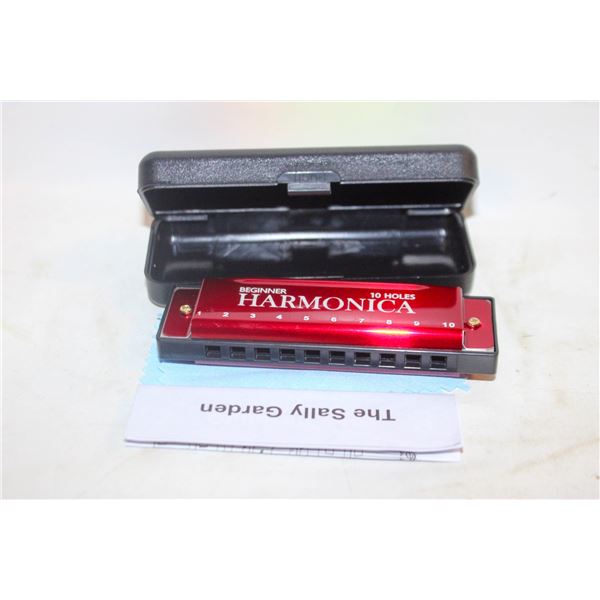 NEW 10 HOLES RED HARMONICA