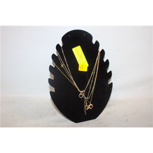 NEW JEWELRY DISPLAY STAND WITH NEW 4 NECKLACES
