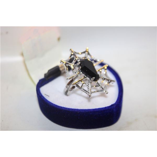 NEW SPIDERMAN LOGO VAMPIRE COFFIN RING ADJUSTABLE