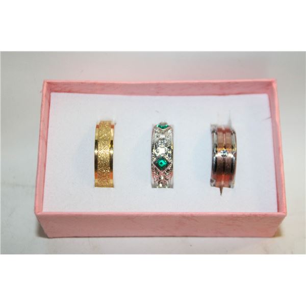 NEW 3PCS/SET MEN'S RING - SIZE 11
