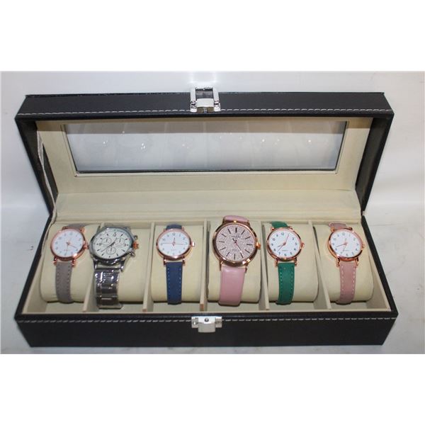 NEW FAUX LEATHER WATCH STORAGE BOX WITH