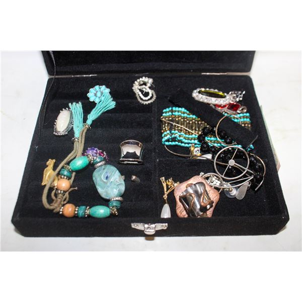 ESTATE JEWELRY BOX FULL OF JEWELRY
