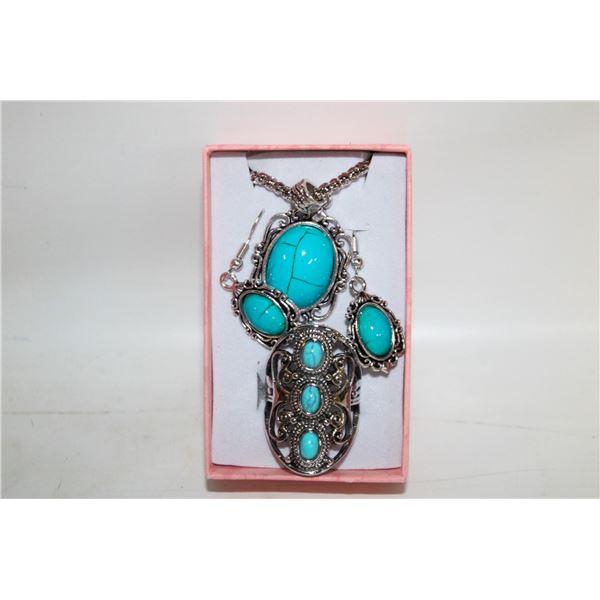 NEW NECKLACE AND RING WITH EARRINGS