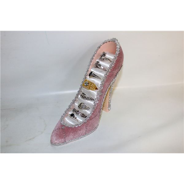 NEW PINK DISPLAY STAND FOR HIGH HEELS AND RINGS