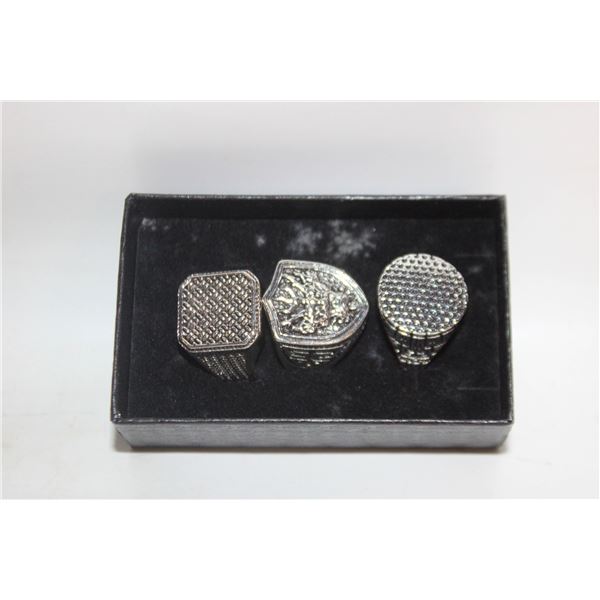 NEW 3PCS/SET MEN'S RING - SIZE 10
