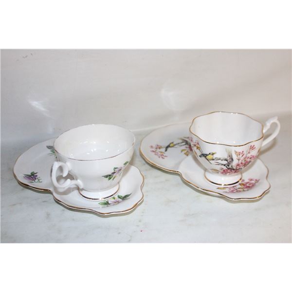 TWO VINTAGE QUEEN ANNE FINE BONE CHINA