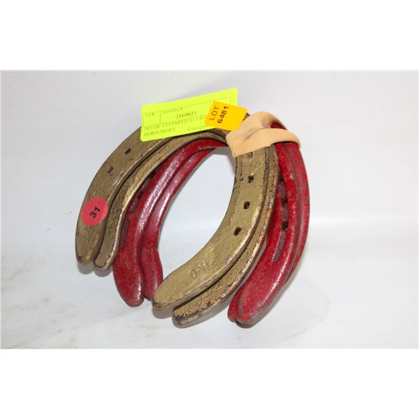 SET OF 4 STAMPED ST CROIX FORGE HORSESHOES