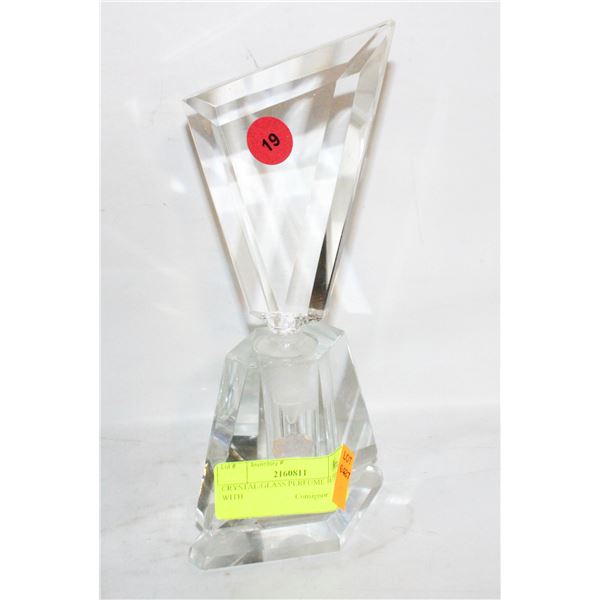 CRYSTAL/GLASS PERFUME BOTTLE WITH