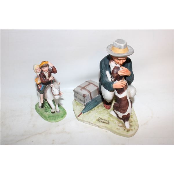 PAIR OF NORMAN ROCKWELL PORCELAIN
