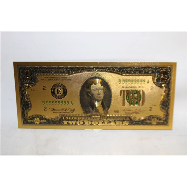 COMMEMORATIVE GOLD LEAF $2