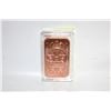 Image 1 : 1 OZ FINE 999 COPPER BAR - AMERICAN LIBERTY