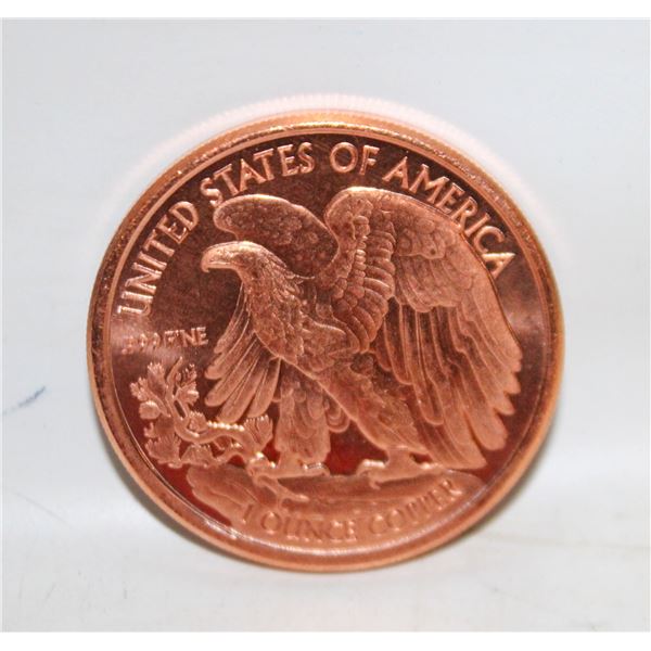 1 OZ FINE 999 COPPER COIN